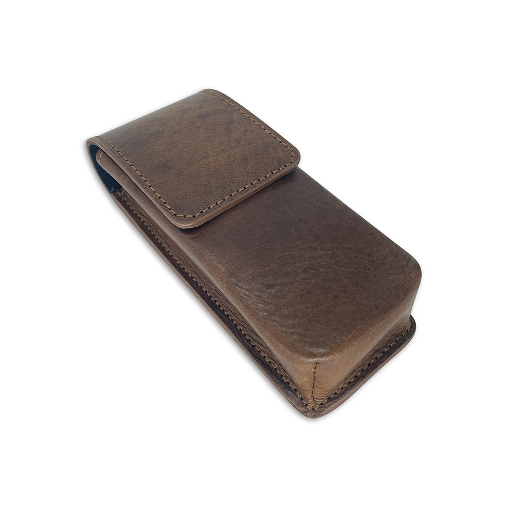 Glasses case 'BELT' - brown leather, danish design