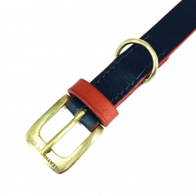'Smile at me' belt, darkblue/red