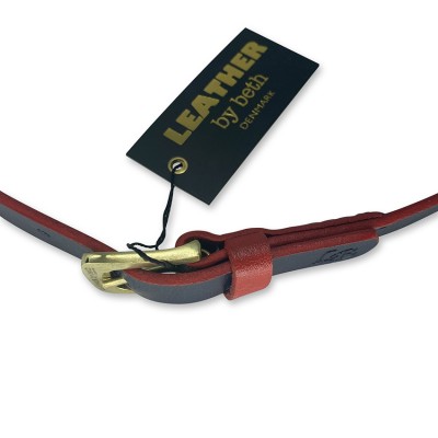 'Smile at me' belt, darkblue/red