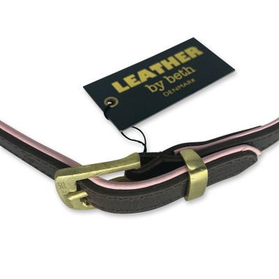 Citywalk belt, cognac/pink