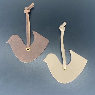 Weihnachtsschmuck Leder, Braun