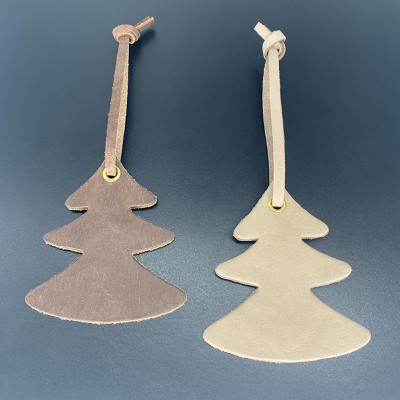 Weihnachtsschmuck Leder, Braun