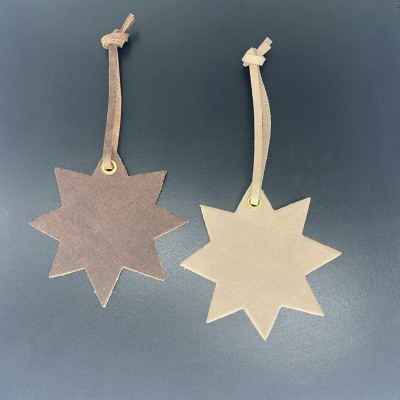 Christmas ornaments leather, brown