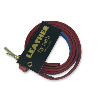 'Smile at me' belt, lightblue/red