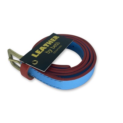 'Smile at me' belt, lightblue/red