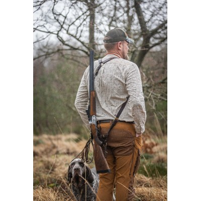 Shoulder strap - brown leather