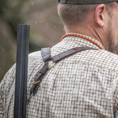Shoulder strap - brown leather