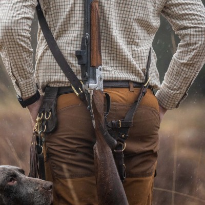 Shoulder strap - brown leather