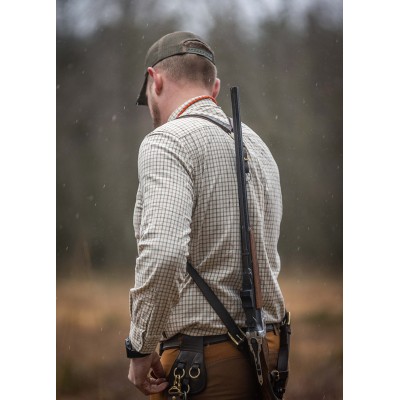 Shoulder strap - brown leather