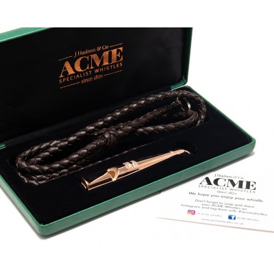 ACME whistle, rose gold plated sterling silver