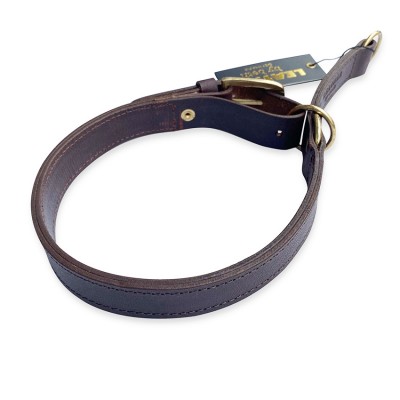Half choke collar, brown, adjustable & extra strong