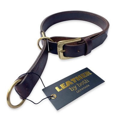 Half choke collar, brown, adjustable & extra strong