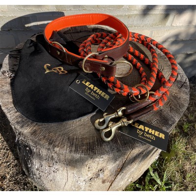 Training-leash, cognac/orange