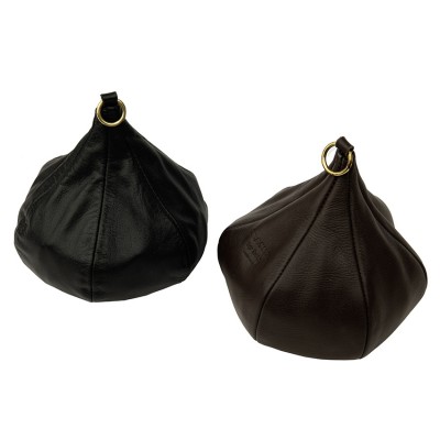 ONION dørstopper, sort læder, dansk design
