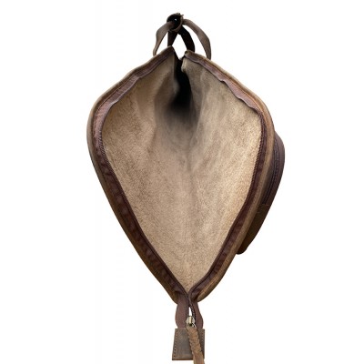 Blixen rifle slip in Crazy Horse + orange leather