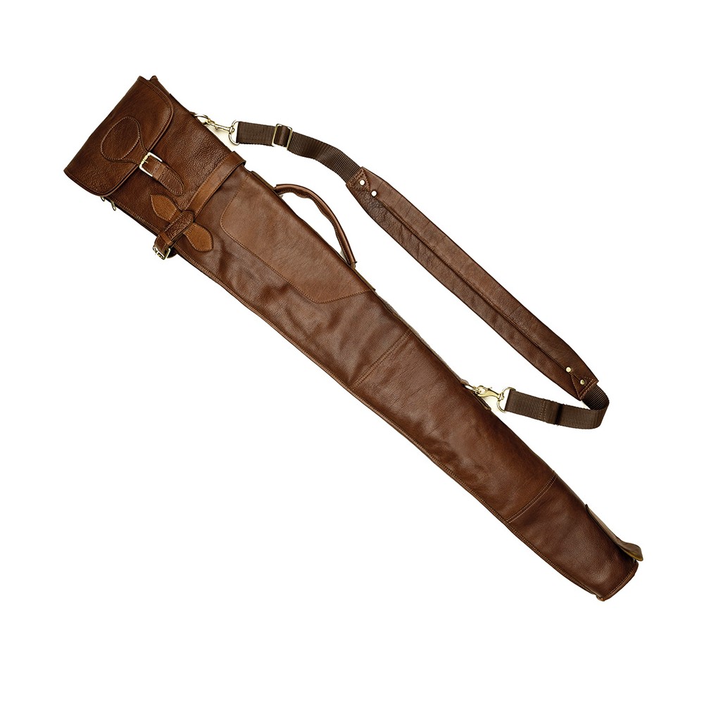 Blixen shotgun slip in Cashmere Grain leather