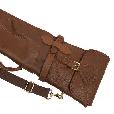 Blixen shotgun slip in Cashmere Grain leather
