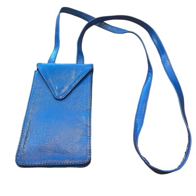Citywalk mobile bag, blue leather, danish design