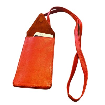 Citywalk mobile bag, red leather, danish design