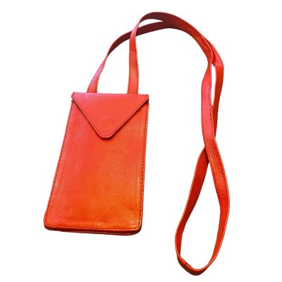Citywalk mobile bag, red leather, danish design