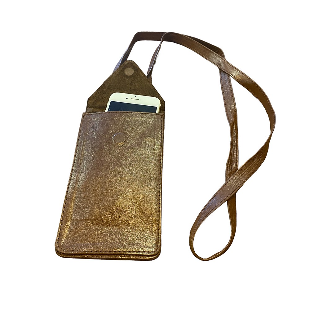 Citywalk Mobil-Tasche, Dunkelbraunes Leder, dänisches Design