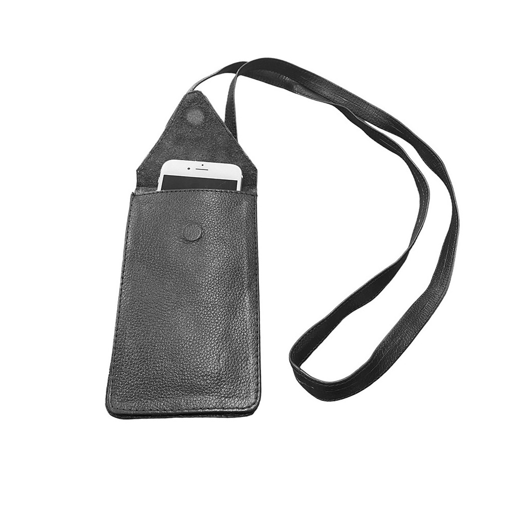 Citywalk Mobil-Tasche, Schwarzes Leder, dänisches Design
