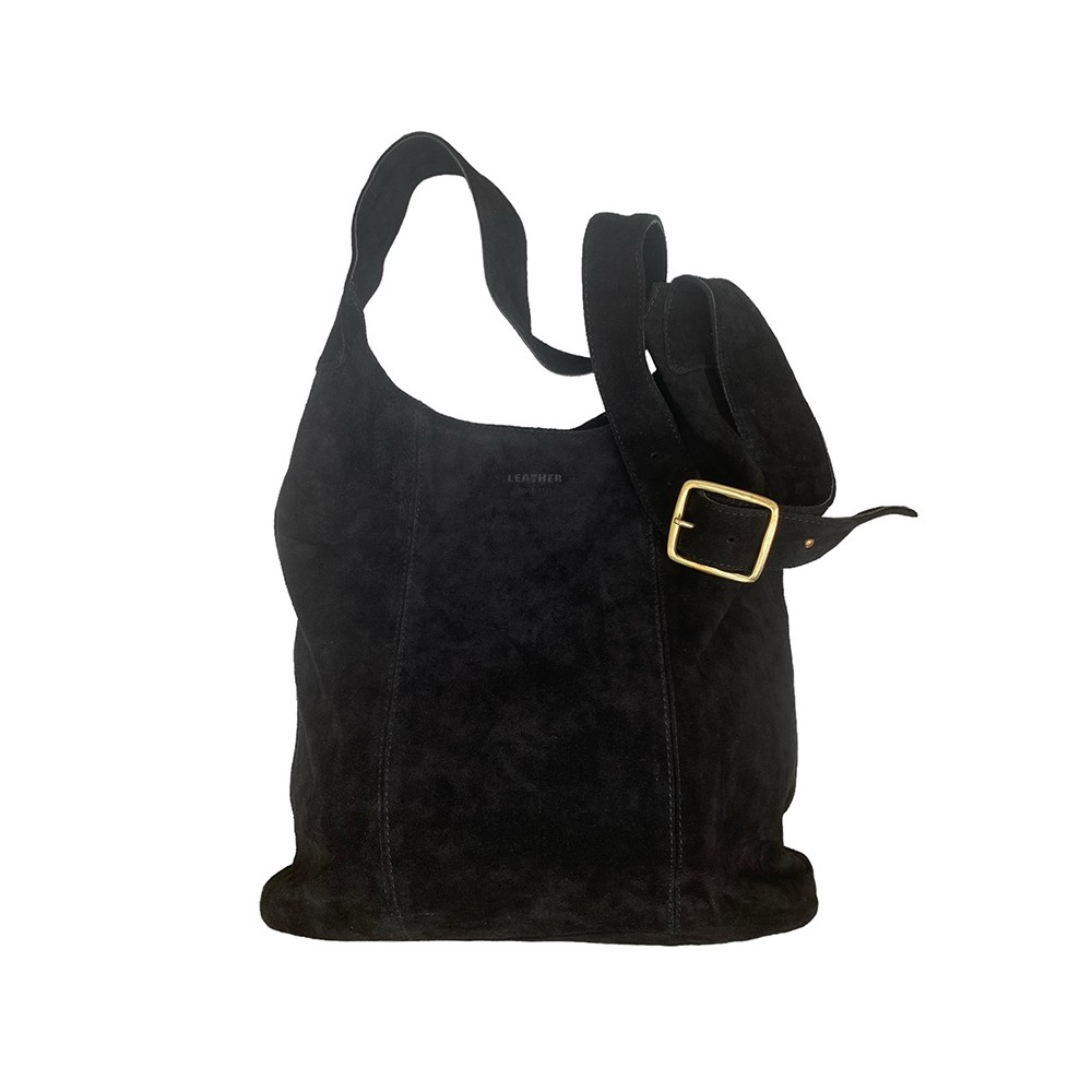 Citywalk Shopper, Schwarzes Wildleder, dänisches Design