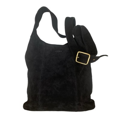 Citywalk shopper, black suede leather, danish design