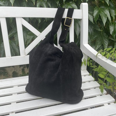 Citywalk Shopper, Schwarzes Wildleder, dänisches Design