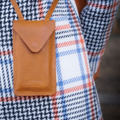 CITYWALK mobiltaske, orange læder, dansk design