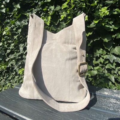 Citywalk shopper, créme suede leather, danish design