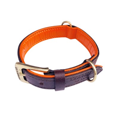 Citywalk dog collar cognac/orange, danish design