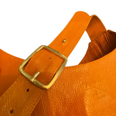 CITYWALK shopper, orange læder, dansk design