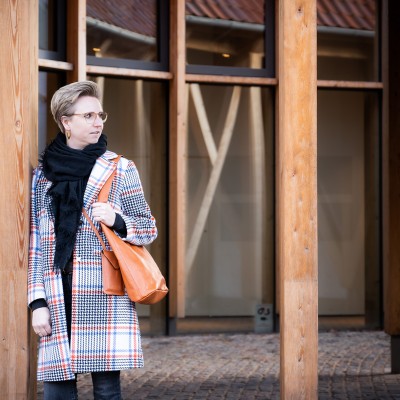 CITYWALK shopper, orange læder, dansk design