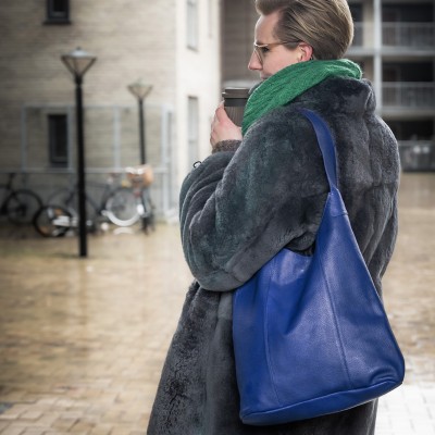CITYWALK shopper, blåt læder, dansk design