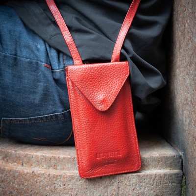 CITYWALK shopper, rødt læder, dansk design