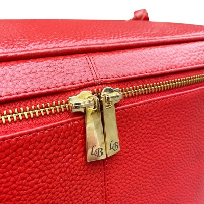 Hilton Beautyboks, rotes Cashmere Grain Leder