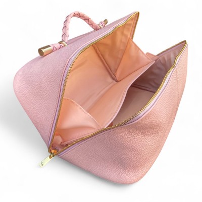 Hilton Toilettaske, pink Cashmere Grain leather