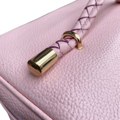 Hilton Toilettaske, pink Cashmere Grain leather