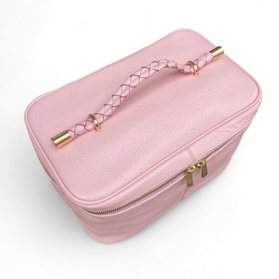 Hilton Beautyboks, rosa Cashmere Grain Leder