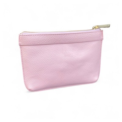 Hilton Clutch, pink Cashmere Grain leather
