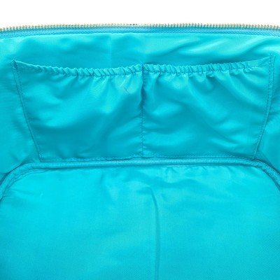 Hilton Toilettaske, turkis Cashmere Grain leather