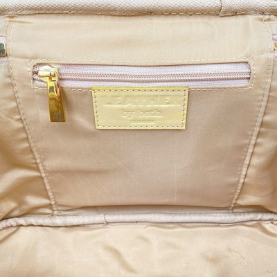 Hilton Toilettaske, créme Cashmere Grain leather