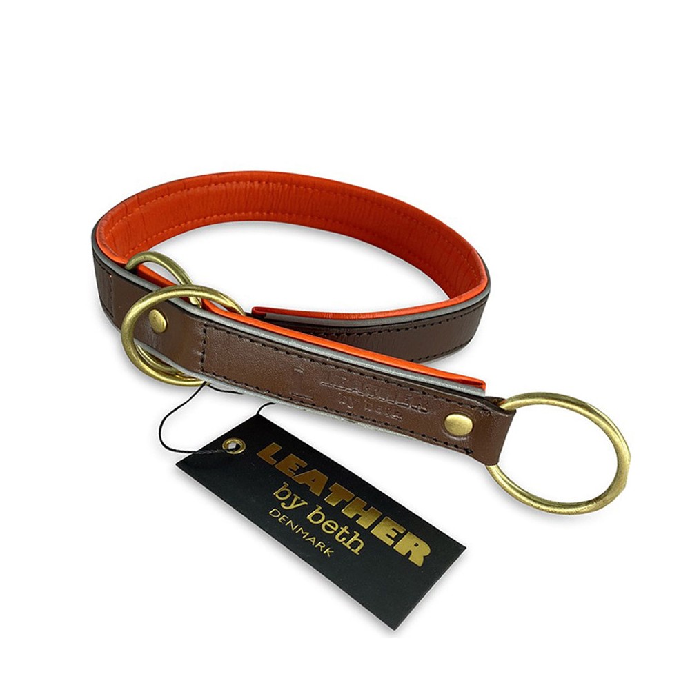Half choke, cognac/reflex orange + reflex, danish design
