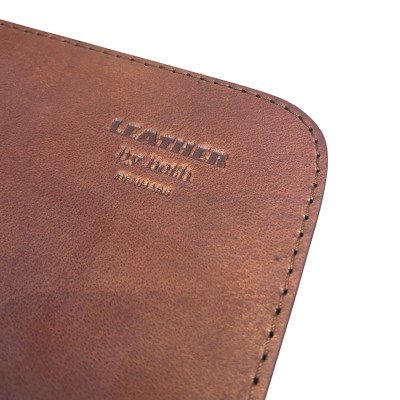 Mouse pad in brown full grain leather - danish design