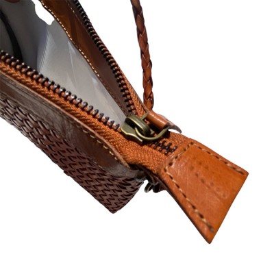 INDIA clutch håndtaske, cognac læder