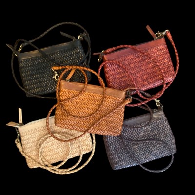 INDIA clutch håndtaske, cognac læder
