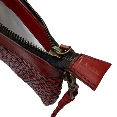 INDIA clutch håndtaske, kastanje læder