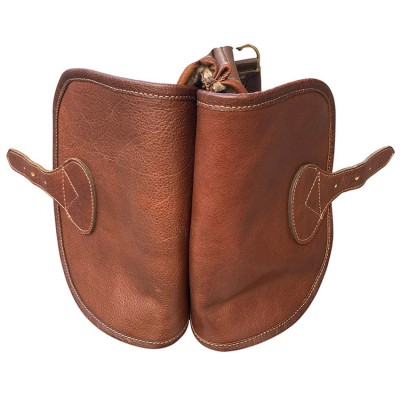 Blixen double shotgun slip in Cashmere Grain leather