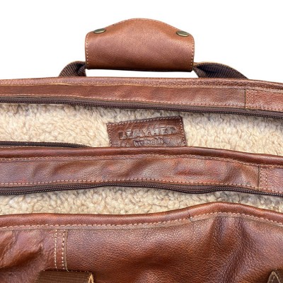 BLIXEN dobbelt riffel foderal i Cashmere Grain